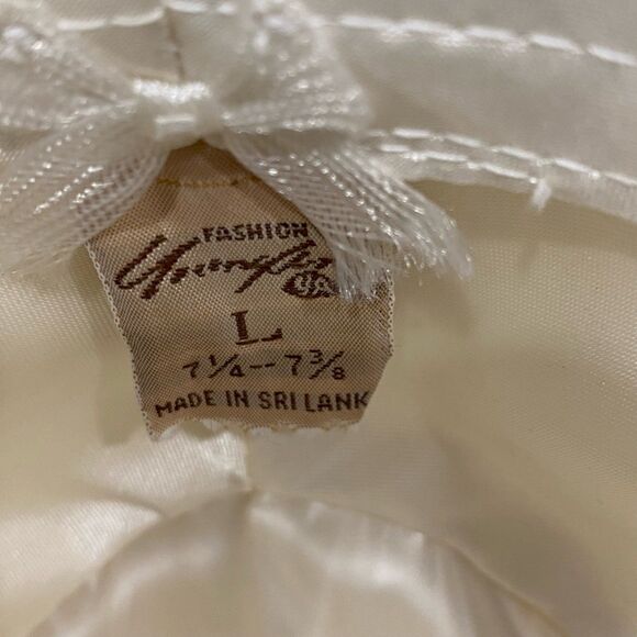 Young An Fedora Hat Men’s Size L 7 1/4 - 7 3/8 Color Cream Canvas - Picture 7 of 11